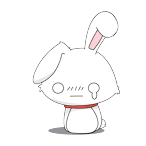 conejo chibi, querido conejo, boceto, lindo caricatura de conejo