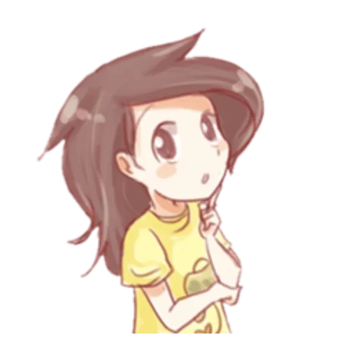 chibi, filho, menina, personagem, personagens chibi