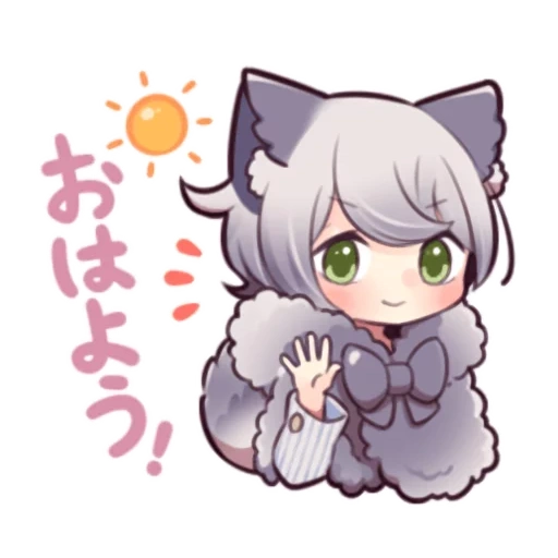 anime zeichnungen, wolfsmädchenpack, anime charaktere, anime süße zeichnungen, chibi nicht amashiro natsuki