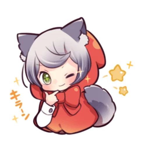 anime, tomo chibi, anime amino, paquete de chicas lobos, personajes de anime