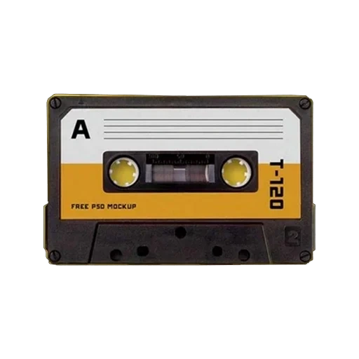 кассета, кассета арт, ретро кассета, старая кассета, кассета basf 90 желтая