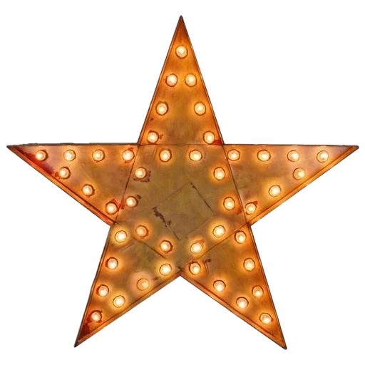 ночник звезда, пятиконечная звезда, верхушка елку звезда, объемная фигура звезда, звезда большая золотая гладкая