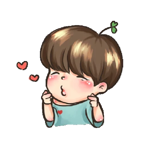 chibi, asiatiques, art chibi, image du bts, les motifs sont mignons