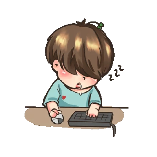 bts lovely, bts chibi, keyboard, chibi korea, bts fanart