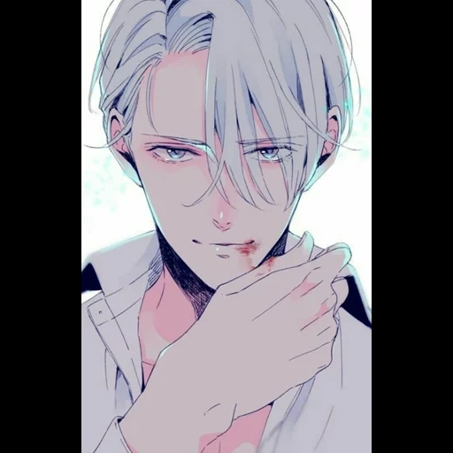 animation, anime boy, cartoon characters, victor nikiforov animation, victor nikiforov is serious