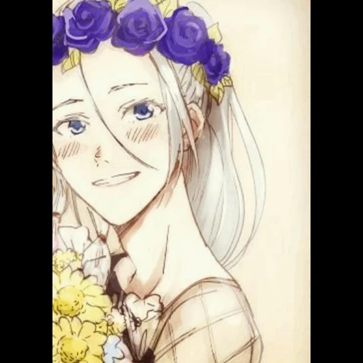 arte de animación, imagen de animación, belleza de animación, papel de animación, victor nikiforov tiene el pelo largo