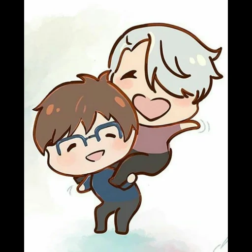 chibi yuri, arte anime, coppie anime, johnlock chibi, personaggi anime