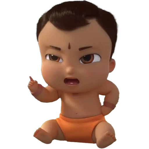 upin, un jouet, personnage bébé 3d, mighty little bheem, mighty little bheem russe