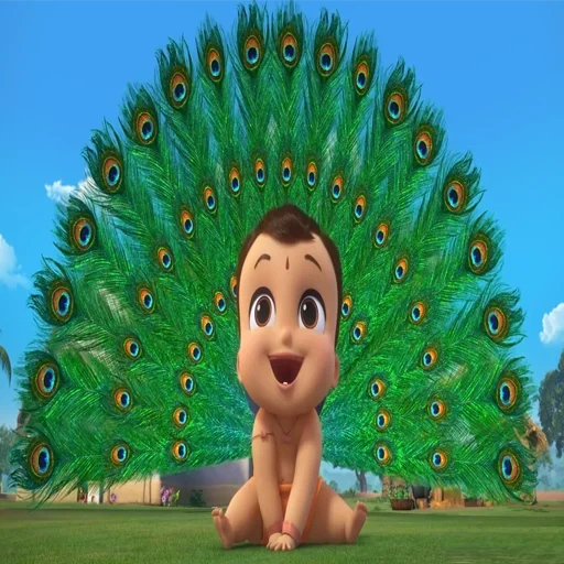 bebê, criança, pavão, mighty little bheem, mighty little bheem russo