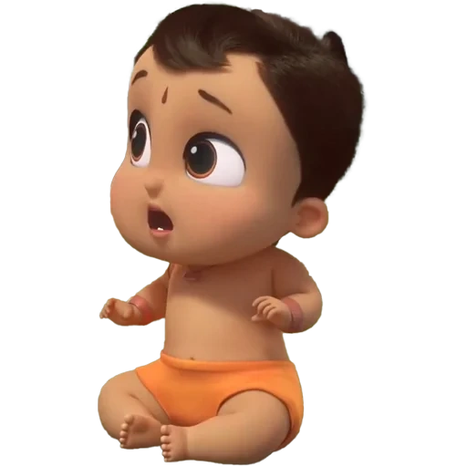 bayi, anak, kartun, anak yang manis, mighty little bheem