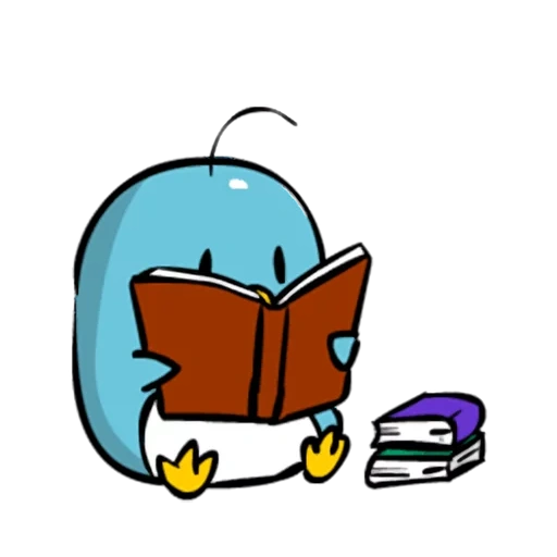 cute, notebook, pinguino di clippert