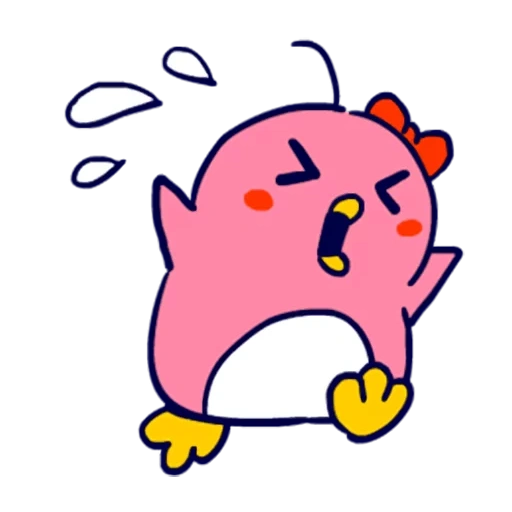 anime, kirby 2d, personagens, mimi penguin