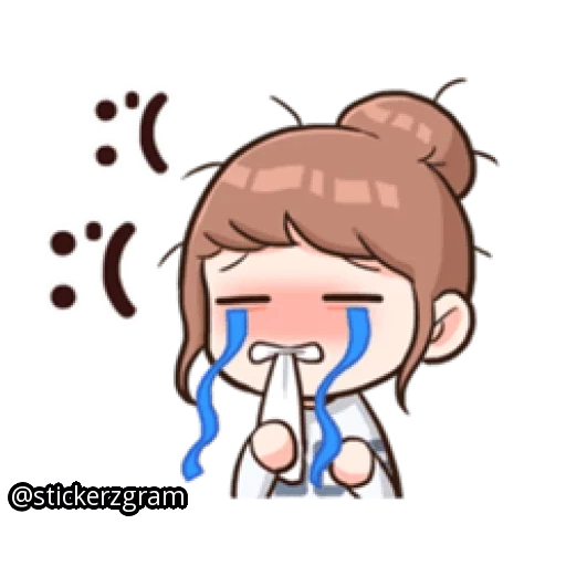 les larmes, anime, figure, coréen, dessin de kawai