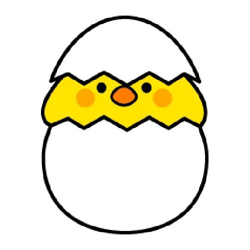 яйцо, гутетама яйцо, цыпленок каваи, яичный желток а