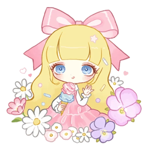 chibi, seni animasi, anime kawai, anime art lovely, pola lucu anime