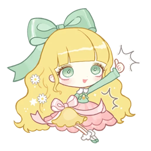 férula, personajes, chica cleveland, patrón lindo de animación, el lindo arte de alice chibi