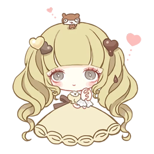 chibi, clipart, personnage, fille clipart, anime dessins mignons