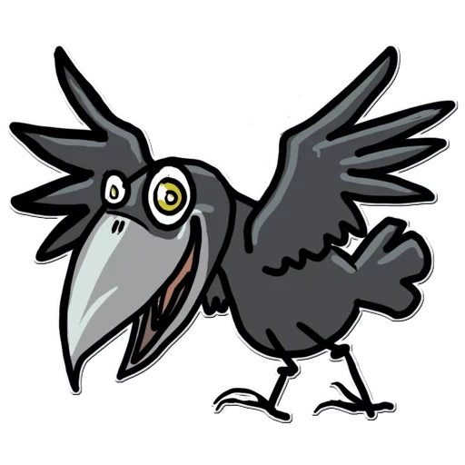 cuervo, crow de dibujos animados