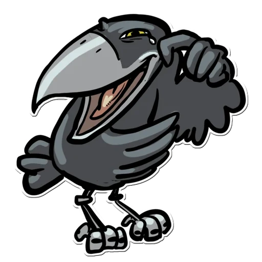 corvo, corvo corvo corvo, cartone animato del corvo