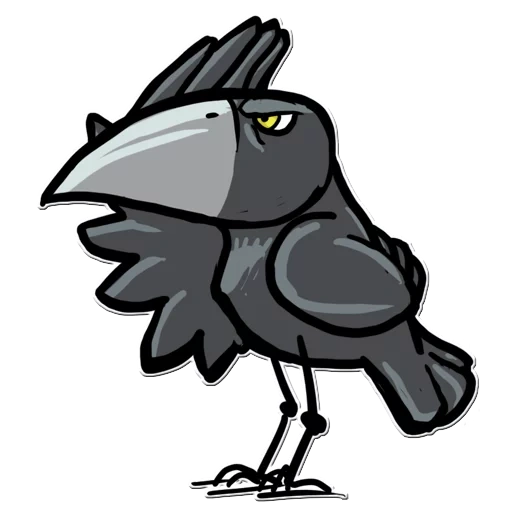 crow, raven raven, cartoon crow, cartoon crow, carrying cartoon crown