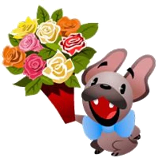 bunga-bunga, bunga tersenyum, animasi keren, facebook animasi