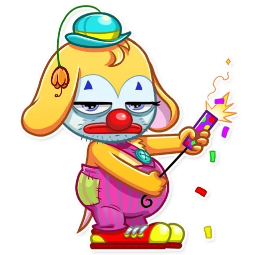 clown, la rana dotti, topolino