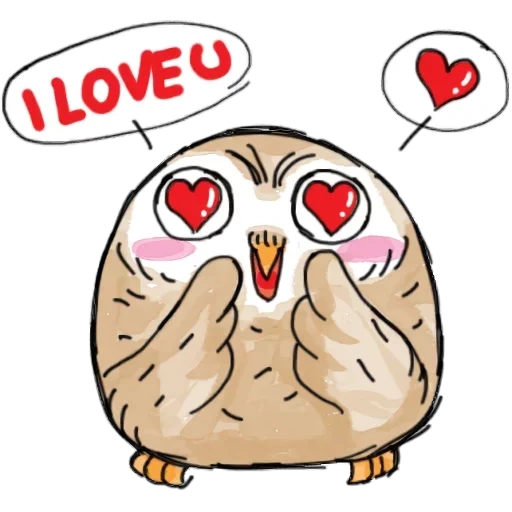 owl, lovely, mobile, owl with a heart