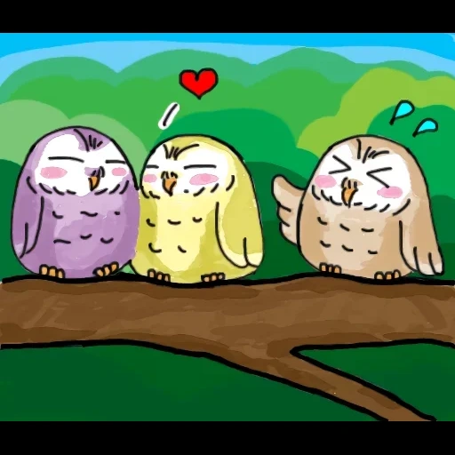 owl, anime, owl, chouette mignonne