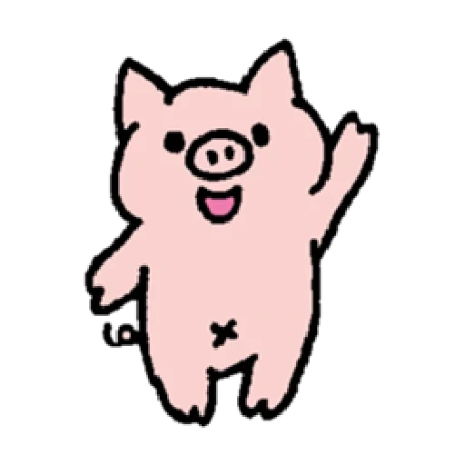 pola babi kerang, babi merah muda, babi kecil itu lucu, piggy piggy piggy, babi merah muda