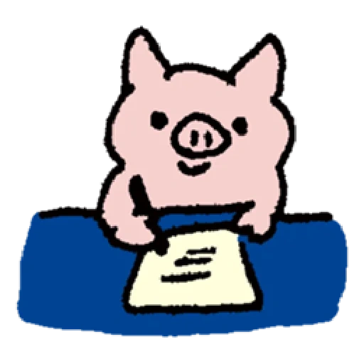 cerdo, paperas, piggy, bozal de cerdo, página en texto
