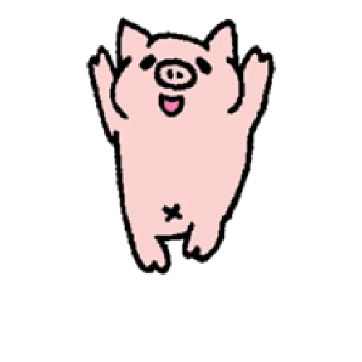 cerdo, piggy, lindo cerdo, lindo cerdo, cerdo de dibujos animados