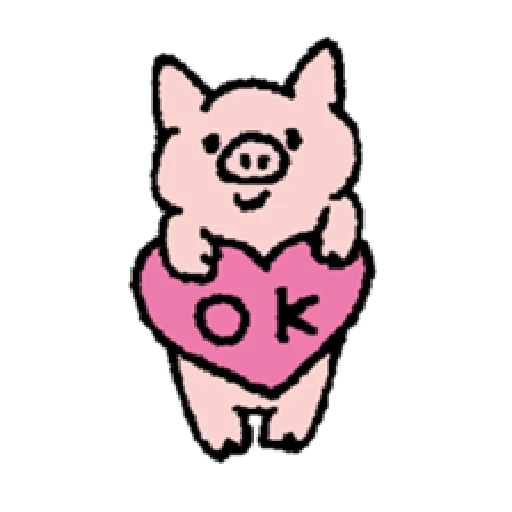 piggy, lindo cerdo, lindo cerdo, cerdo rosa, lechón rosado