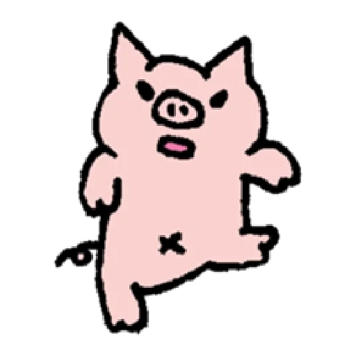 suino, maiale rosa, maiale rosa, maiale cartone animato, maiale cartone animato