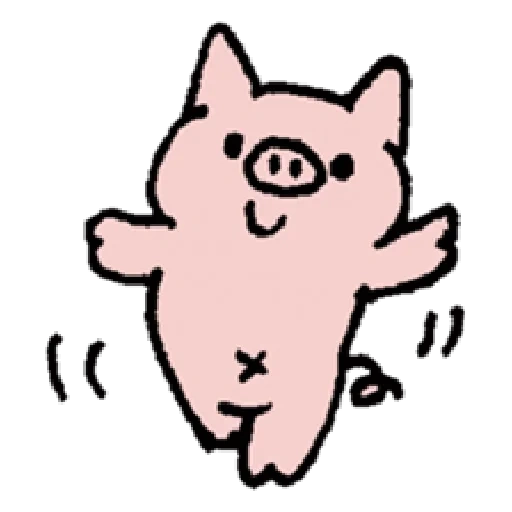 icq, cute pig, pig pig, pig drawing, cartoon pig