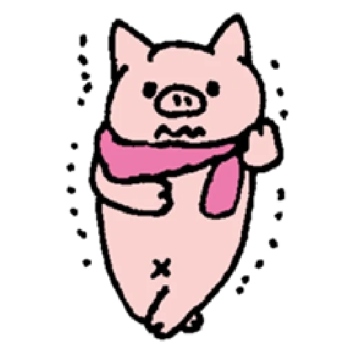 porcellino, simpatico maiale, maiale rosa, maiale rosa, porcellino rosa