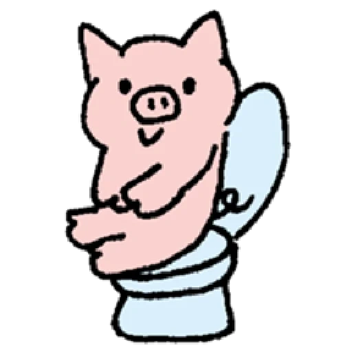 gato, cerdo, paperas, piggy, cerdo rosa