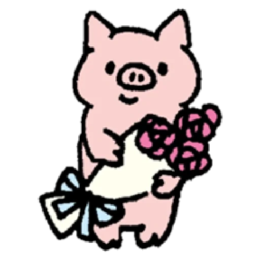 розовая свинка, свинья розовая, свинья поросенок, поросенок рисунок, розовый поросенок