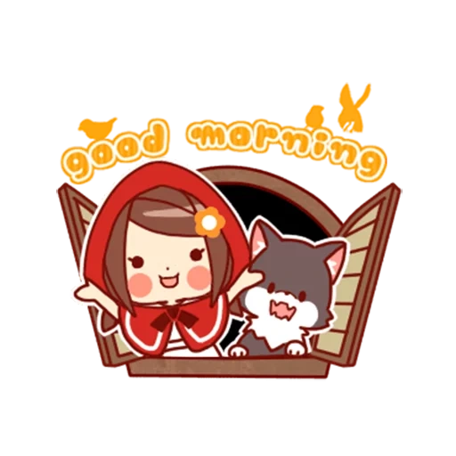 animation, xiao hong, red riding hood