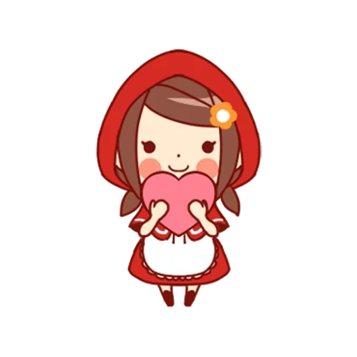 chibi, clip art, bisschen rot, chibi k-pop, schöner anime