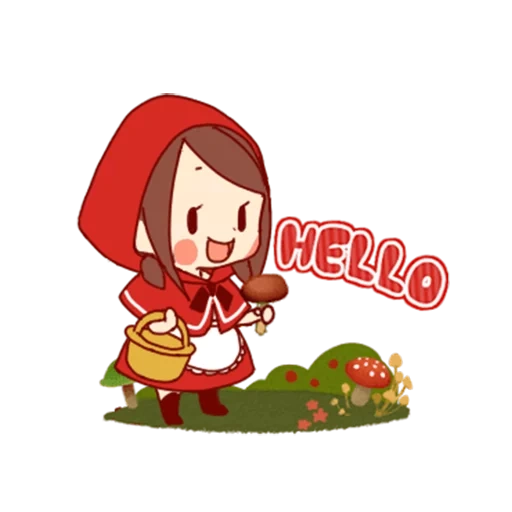 xiao hong, red riding hood, little red riding hood, animasi little red riding hood