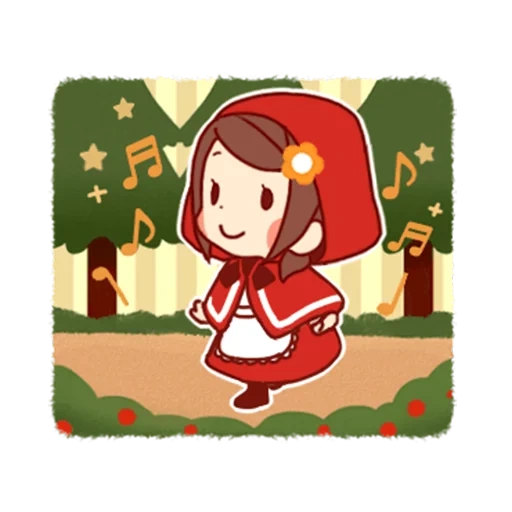 xiao hong, red riding hood, little red riding hood, animasi little red riding hood