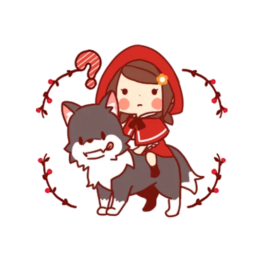 xiao hong, red riding hood, little red riding hood, character 5 chibi futian