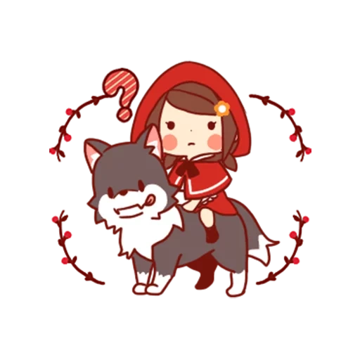 piccolo rosso, red riding hood, cappuccetto rosso, personaggio 5 chibi futian