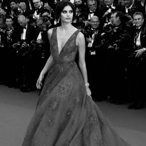 menina, roupas da moda, vestido elegante, festival de cinema de cannes de 1973, festival de cinema de cannes de 1973