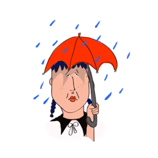 people, figure, sous le parapluie, vecteur parapluie, mel krell illustrateur