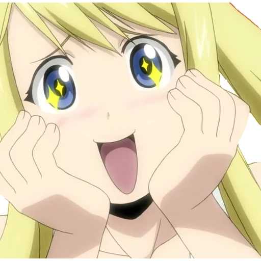 anime, you think, anime joy, winry rockbell, anime surprise