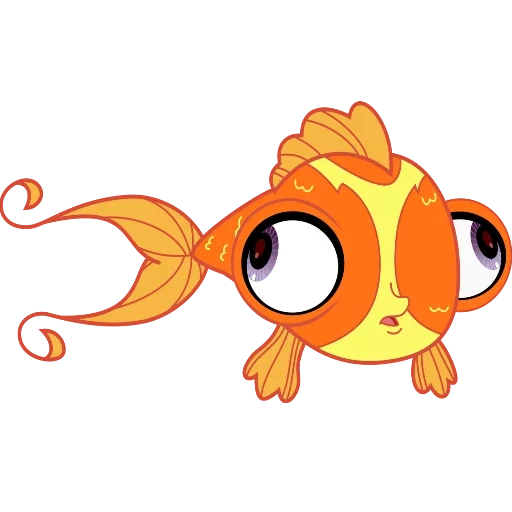 poisson, un poisson en colère, poisson rouge des enfants, dessin animé de poisson doré, le poisson rouge est cartoony