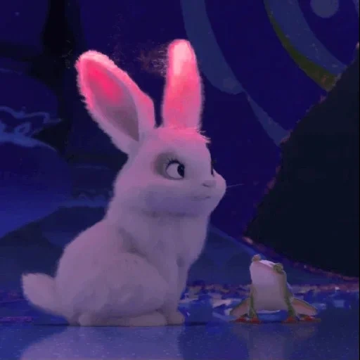 кролик снежок, кролики мультиков, путешествие луну мультфильм 2020 кадры, тайная жизнь домашних животных кролик снежок, кролик снежок тайная жизнь домашних животных 1