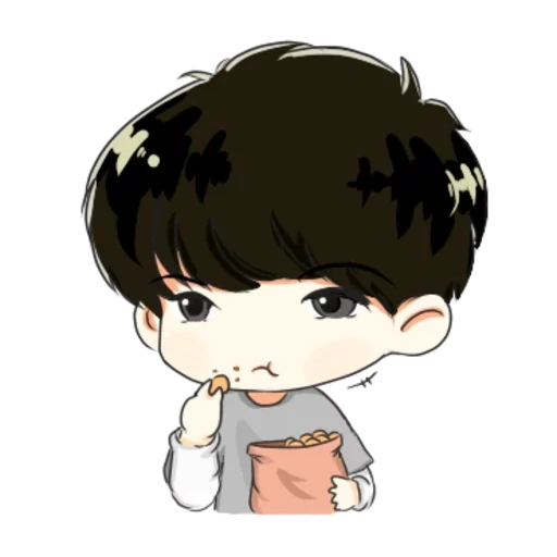 chibi bts, bts chibi shuga, min yoongi art chibi, gambar ekor jungkook