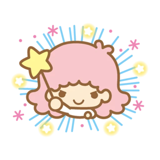 encantador, clipart, ovelha sanrio, pequenas estrelas gêmeas, pequenas estrelas gêmeas com selvagem